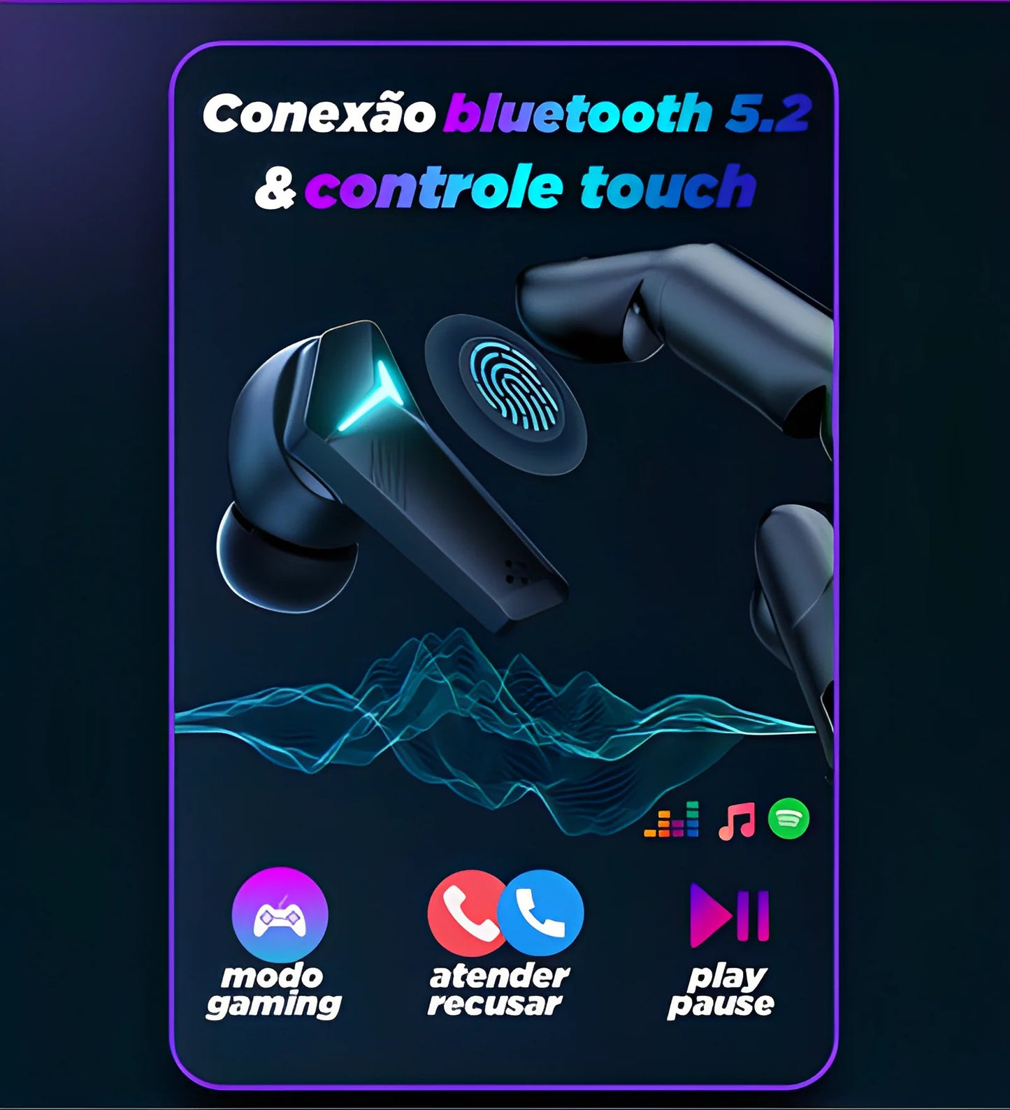 Fone de Ouvido Bluetooth | Gamer Tech ™ (Ultimas Unidades)